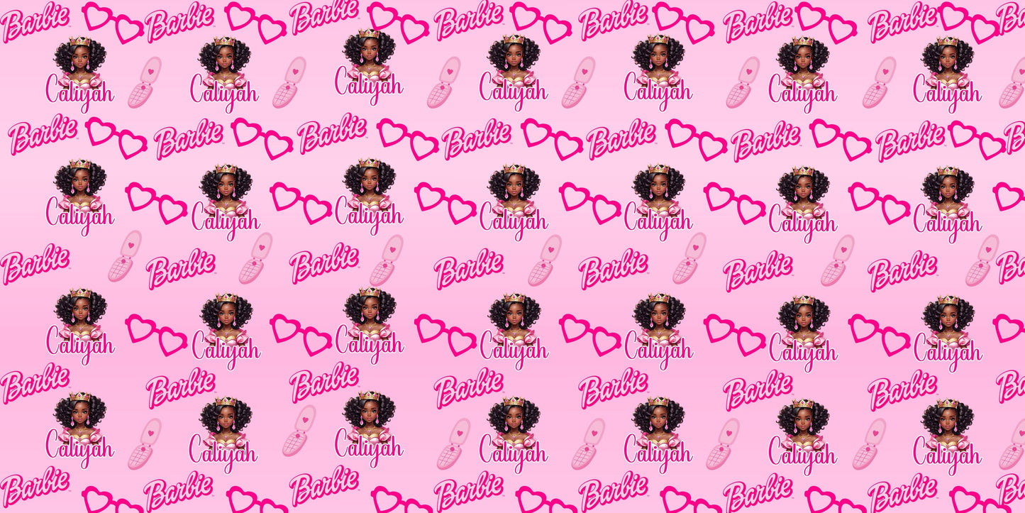 Custom Satin Gift Wrap Sheets- Brown Bar(B) Girl