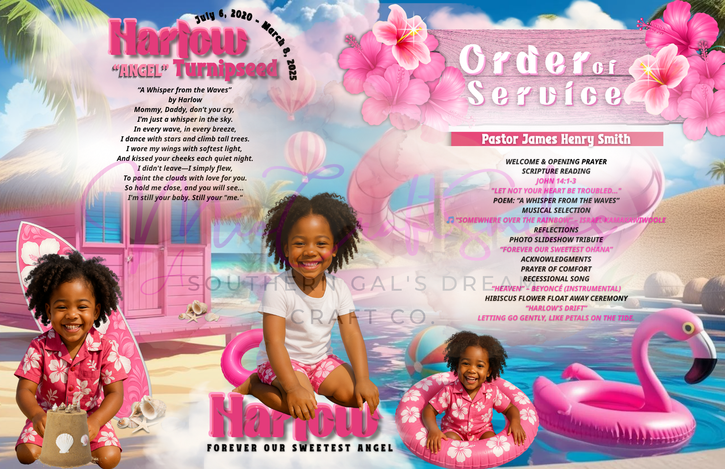 Kids Custom Themed Obituary -💻 Digital-Only Design (No Printing)