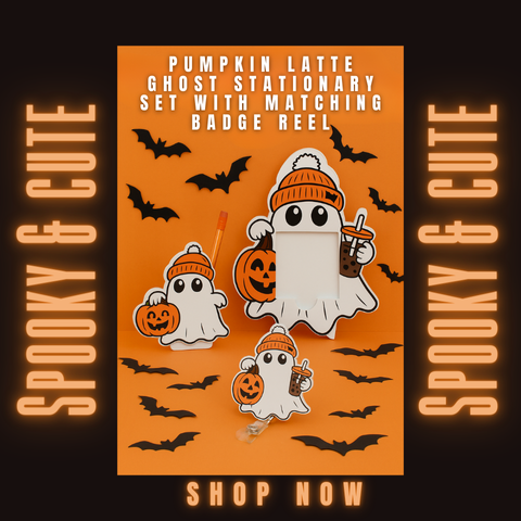Pumpkin Latte Ghost StickyNote Holder