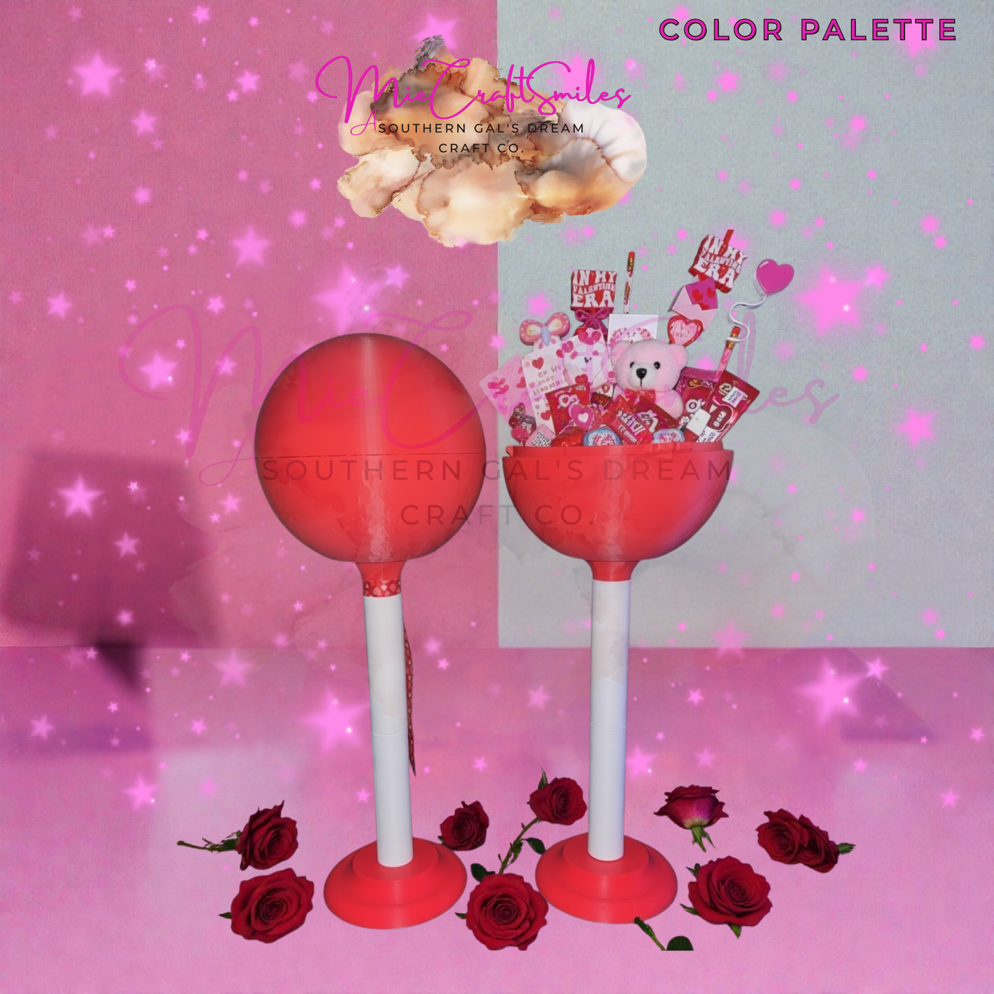 Giant 3D Printed Lollipop Display – 24” Tall (Empty)