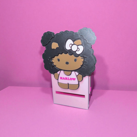 🎀 Bow-Eared Kitty Custom Mailbox – Personalized Name – Holiday Edition Available 🎀