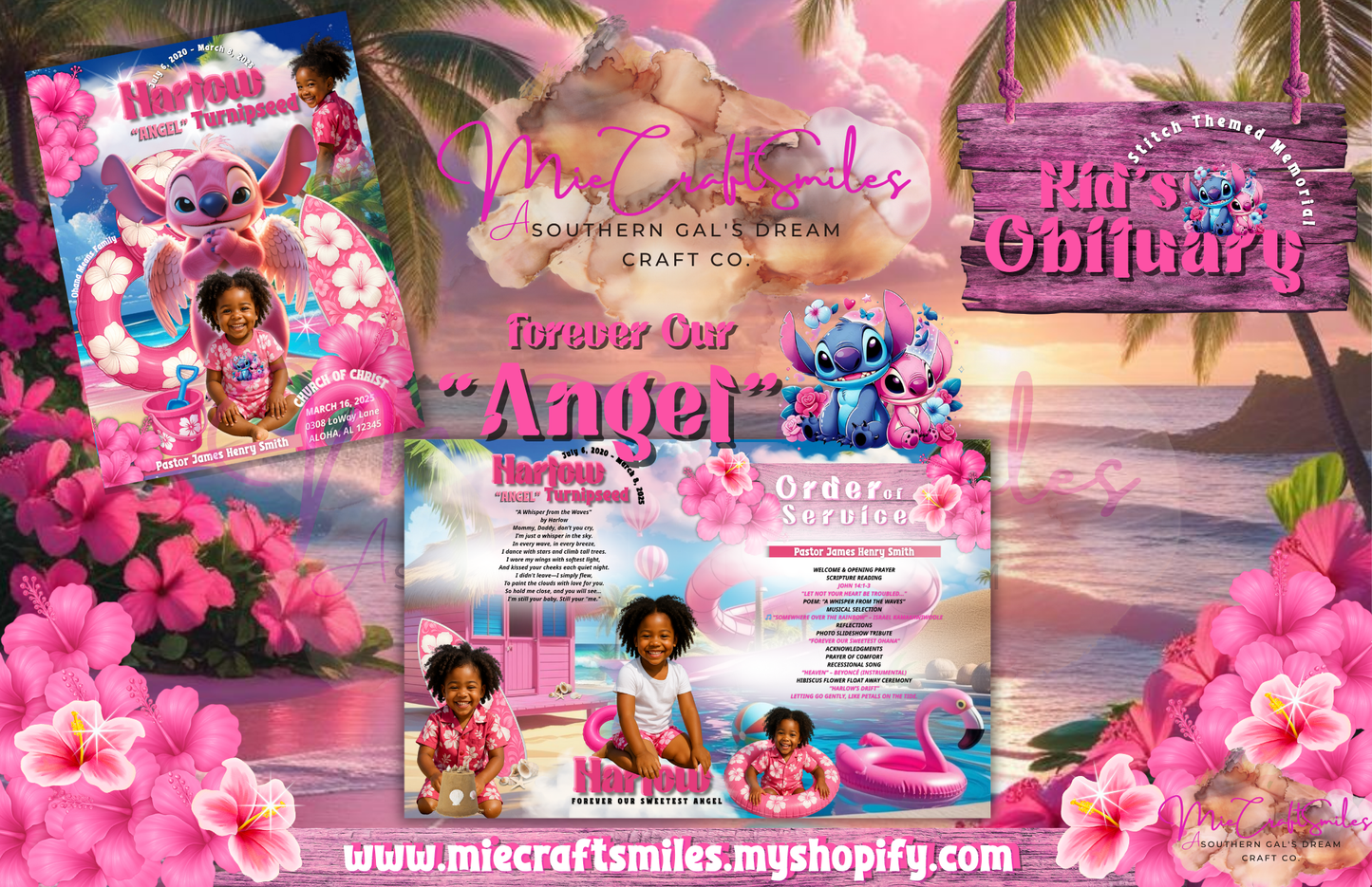 Kids Custom Themed Obituary -💻 Digital-Only Design (No Printing)