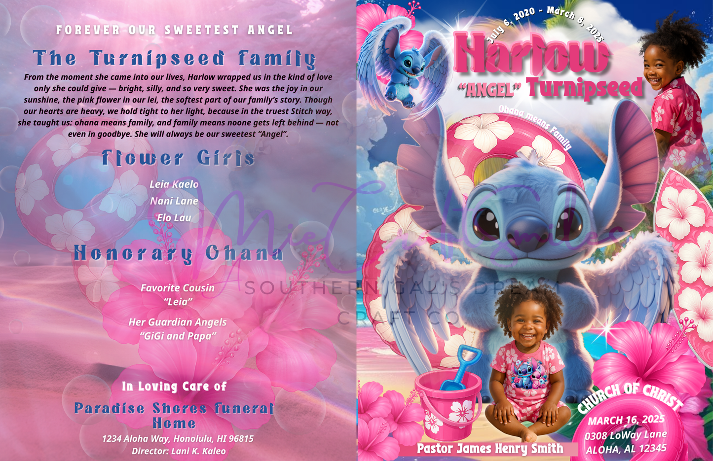 Kids Custom Themed Obituary -💻 Digital-Only Design (No Printing)